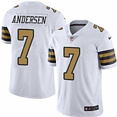 Nike Men & Women & Youth Saints 7 Morten Andersen White Color Rush Limited Jersey,baseball caps,new era cap wholesale,wholesale hats